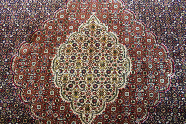Fine handmade Persian Tabriz Silk and Wool rug with an all-over Herati (Mahi / fish) pattern 300 x 192 cm