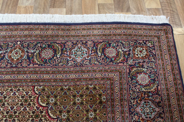 Fine handmade Persian Tabriz Silk and Wool rug with an all-over Herati (Mahi / fish) pattern 300 x 192 cm