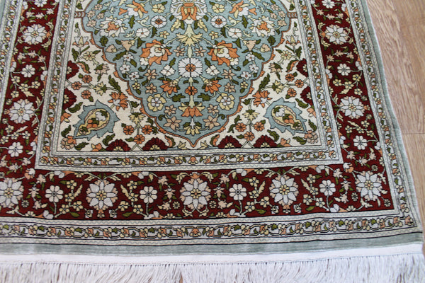 Turkish Hereke Silk Rug 100 x 64 cm