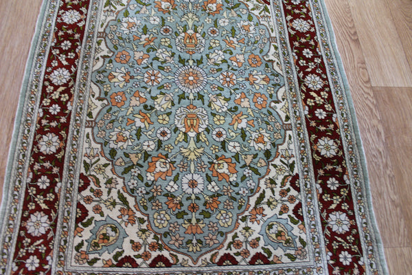 Turkish Hereke Silk Rug 100 x 64 cm