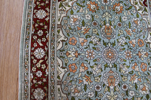 Turkish Hereke Silk Rug 100 x 64 cm