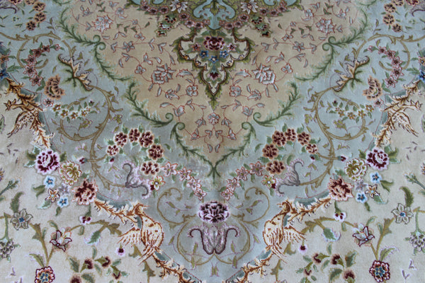 Fine Hand Knotted Persian Tabriz Carpet silk & Kork wool – 60 Raj – 600 × 400 cm