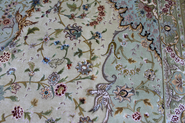 Fine Hand Knotted Persian Tabriz Carpet silk & Kork wool – 60 Raj – 600 × 400 cm