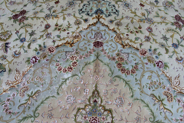 Fine Hand Knotted Persian Tabriz Carpet silk & Kork wool – 60 Raj – 600 × 400 cm