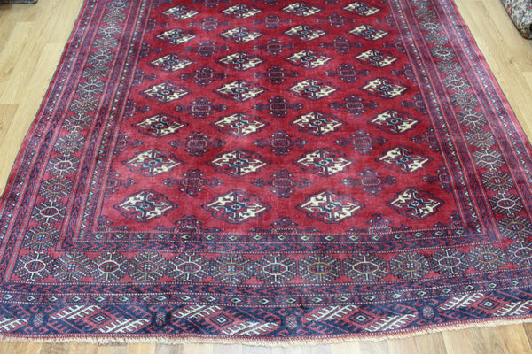 Vintage Afghan Turkmen Bokhara Rug – 285 × 195 cm