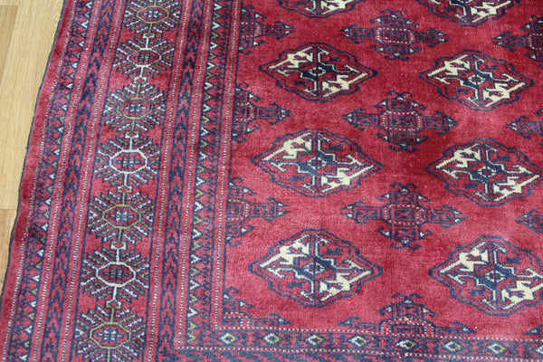Vintage Afghan Turkmen Bokhara Rug – 285 × 195 cm