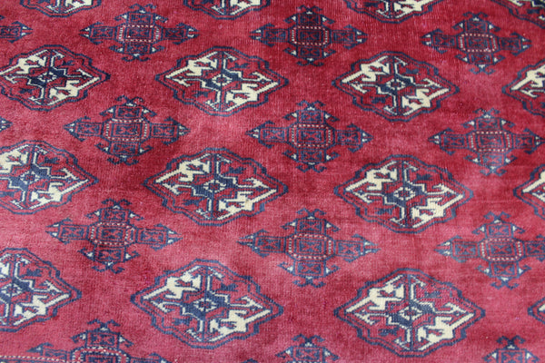 Vintage Afghan Turkmen Bokhara Rug – 285 × 195 cm