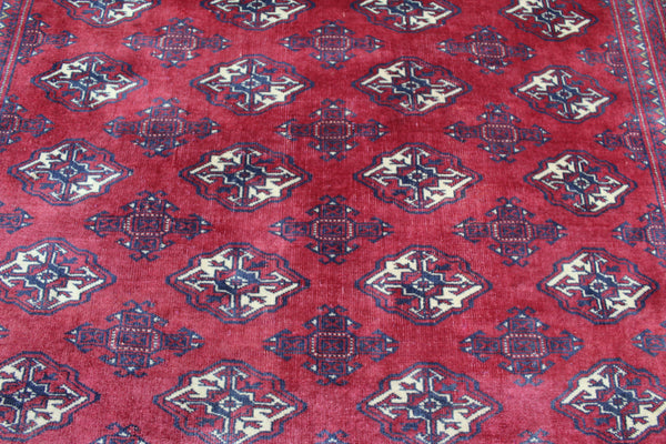 Vintage Afghan Turkmen Bokhara Rug – 285 × 195 cm