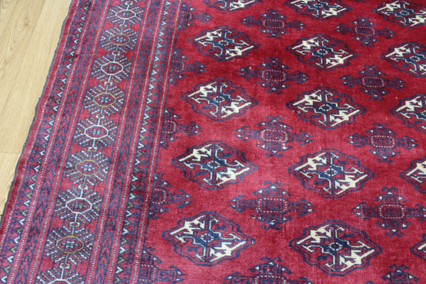 Vintage Afghan Turkmen Bokhara Rug – 285 × 195 cm