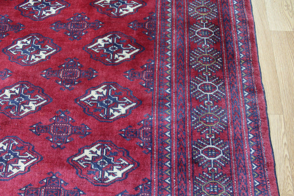 Vintage Afghan Turkmen Bokhara Rug – 285 × 195 cm