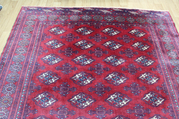 Vintage Afghan Turkmen Bokhara Rug – 285 × 195 cm