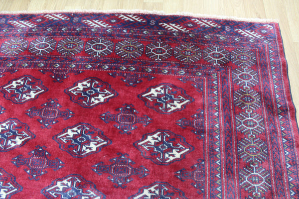 Vintage Afghan Turkmen Bokhara Rug – 285 × 195 cm
