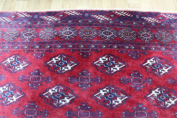 Vintage Afghan Turkmen Bokhara Rug – 285 × 195 cm