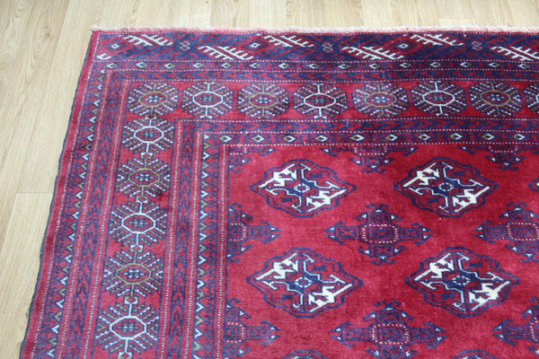 Vintage Afghan Turkmen Bokhara Rug – 285 × 195 cm