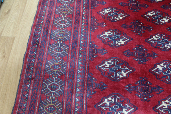 Vintage Afghan Turkmen Bokhara Rug – 285 × 195 cm