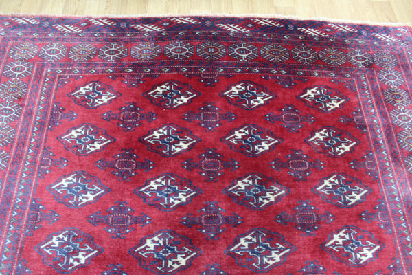 Vintage Afghan Turkmen Bokhara Rug – 285 × 195 cm