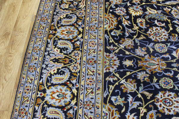 Vintage Persian Kashan Rug – Handmade Wool Carpet – 405 × 307 cm