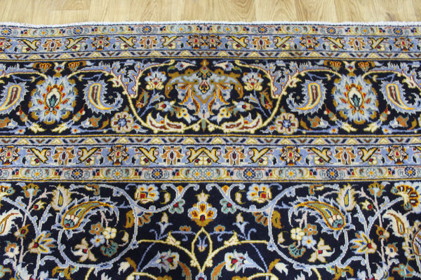 Vintage Persian Kashan Rug – Handmade Wool Carpet – 405 × 307 cm