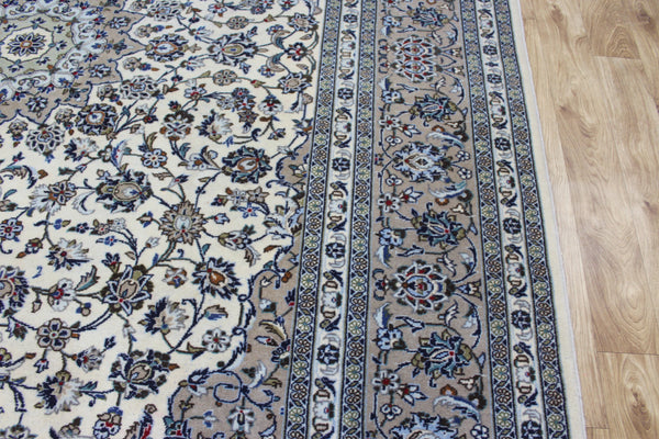 Persian Kashan Rug – Handmade Wool Carpet – 343 × 248 cm