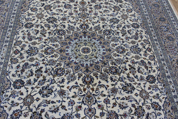 Persian Kashan Rug – Handmade Wool Carpet – 343 × 248 cm