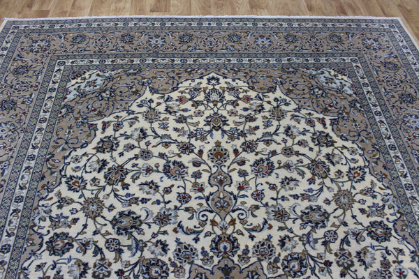 Persian Kashan Rug – Handmade Wool Carpet – 343 × 248 cm