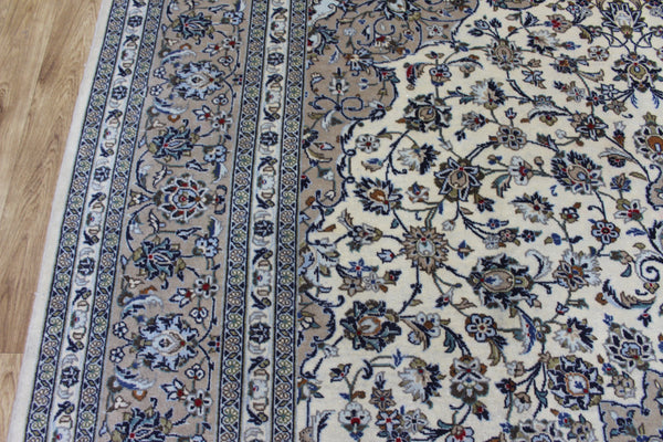 Persian Kashan Rug – Handmade Wool Carpet – 343 × 248 cm