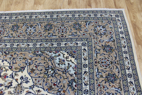 Persian Kashan Rug – Handmade Wool Carpet – 343 × 248 cm