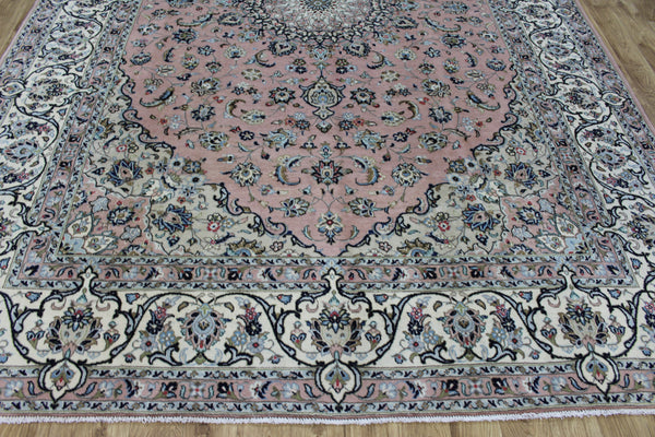 Fine Persian Kashan Rug – Handmade Wool Carpet – 345 × 244 cm