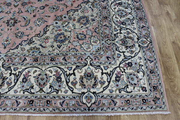 Fine Persian Kashan Rug – Handmade Wool Carpet – 345 × 244 cm