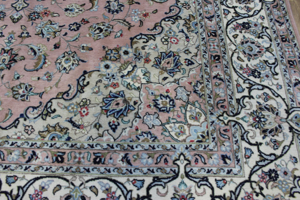 Fine Persian Kashan Rug – Handmade Wool Carpet – 345 × 244 cm
