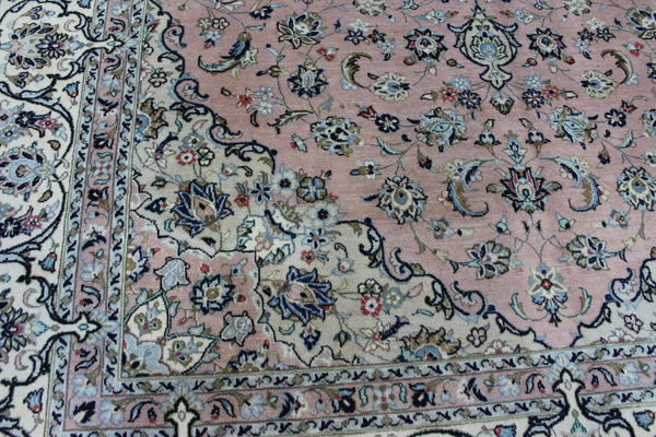 Fine Persian Kashan Rug – Handmade Wool Carpet – 345 × 244 cm
