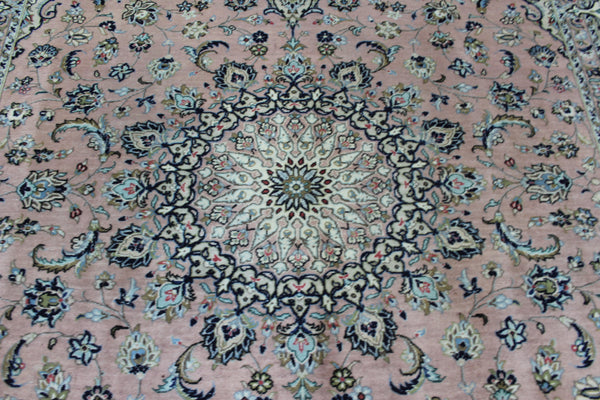 Fine Persian Kashan Rug – Handmade Wool Carpet – 345 × 244 cm