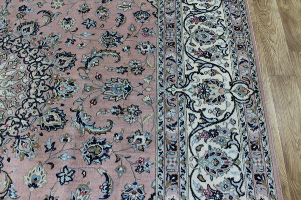 Fine Persian Kashan Rug – Handmade Wool Carpet – 345 × 244 cm