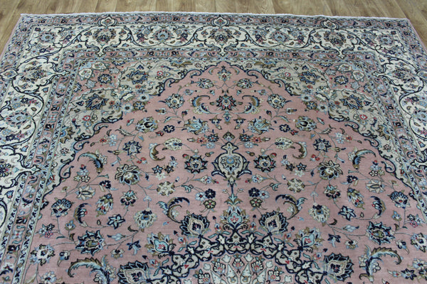 Fine Persian Kashan Rug – Handmade Wool Carpet – 345 × 244 cm