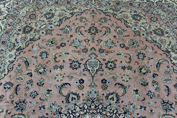 Fine Persian Kashan Rug – Handmade Wool Carpet – 345 × 244 cm