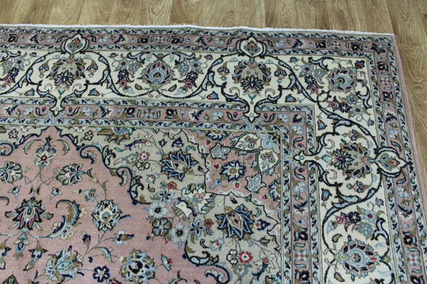 Fine Persian Kashan Rug – Handmade Wool Carpet – 345 × 244 cm