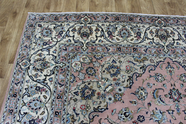 Fine Persian Kashan Rug – Handmade Wool Carpet – 345 × 244 cm