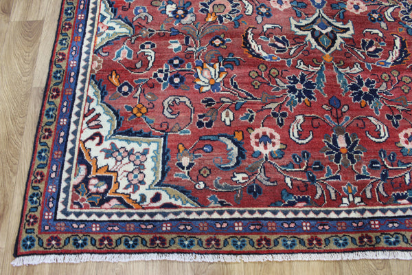 Vintage Persian Mahal Rug – Handmade Wool Carpet – 205 × 179 cm