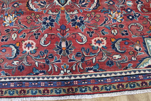 Vintage Persian Mahal Rug – Handmade Wool Carpet – 205 × 179 cm