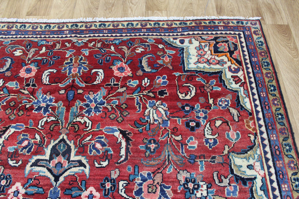 Vintage Persian Mahal Rug – Handmade Wool Carpet – 205 × 179 cm