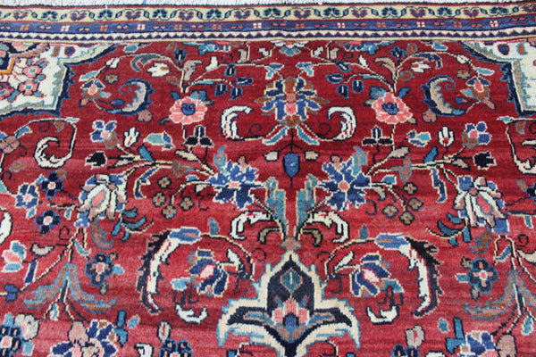 Vintage Persian Mahal Rug – Handmade Wool Carpet – 205 × 179 cm