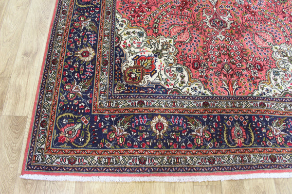 Persian Tabriz Rug – Handmade Wool Carpet – 300 × 194 cm
