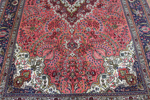 Persian Tabriz Rug – Handmade Wool Carpet – 300 × 194 cm