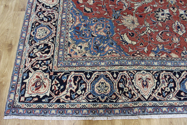 Antique Persian Mahal Rug – Handmade Wool Carpet – 370 × 263 cm
