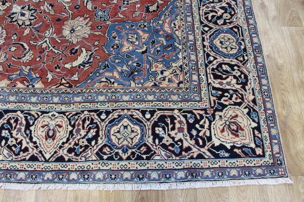 Antique Persian Mahal Rug – Handmade Wool Carpet – 370 × 263 cm