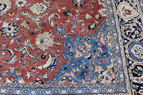 Antique Persian Mahal Rug – Handmade Wool Carpet – 370 × 263 cm
