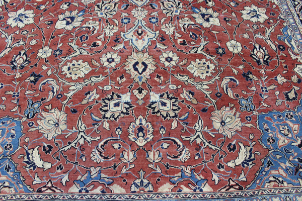 Antique Persian Mahal Rug – Handmade Wool Carpet – 370 × 263 cm