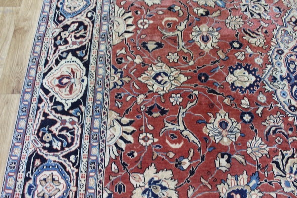 Antique Persian Mahal Rug – Handmade Wool Carpet – 370 × 263 cm
