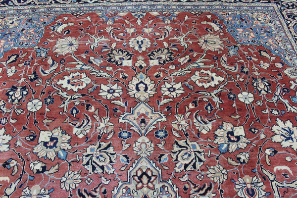 Antique Persian Mahal Rug – Handmade Wool Carpet – 370 × 263 cm