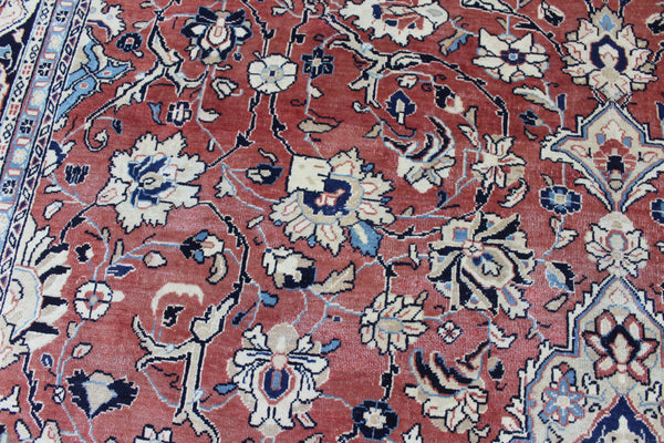 Antique Persian Mahal Rug – Handmade Wool Carpet – 370 × 263 cm